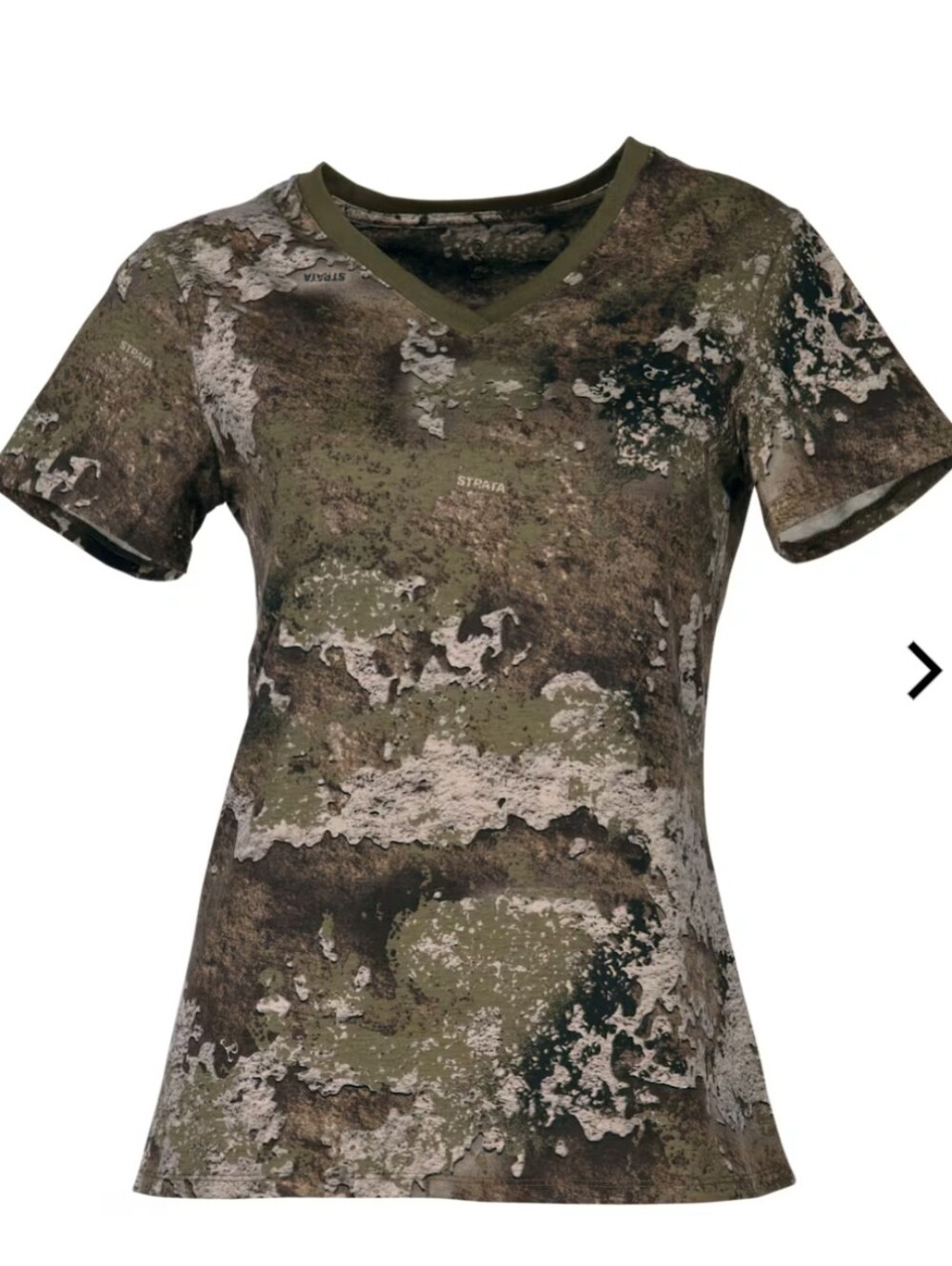 SHE Outdoor 60/40 V-Neck Short-Sleeve T-Shirt for Ladies- TrueTimber Strata - S